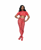 Red Signature Mesh Women Set
